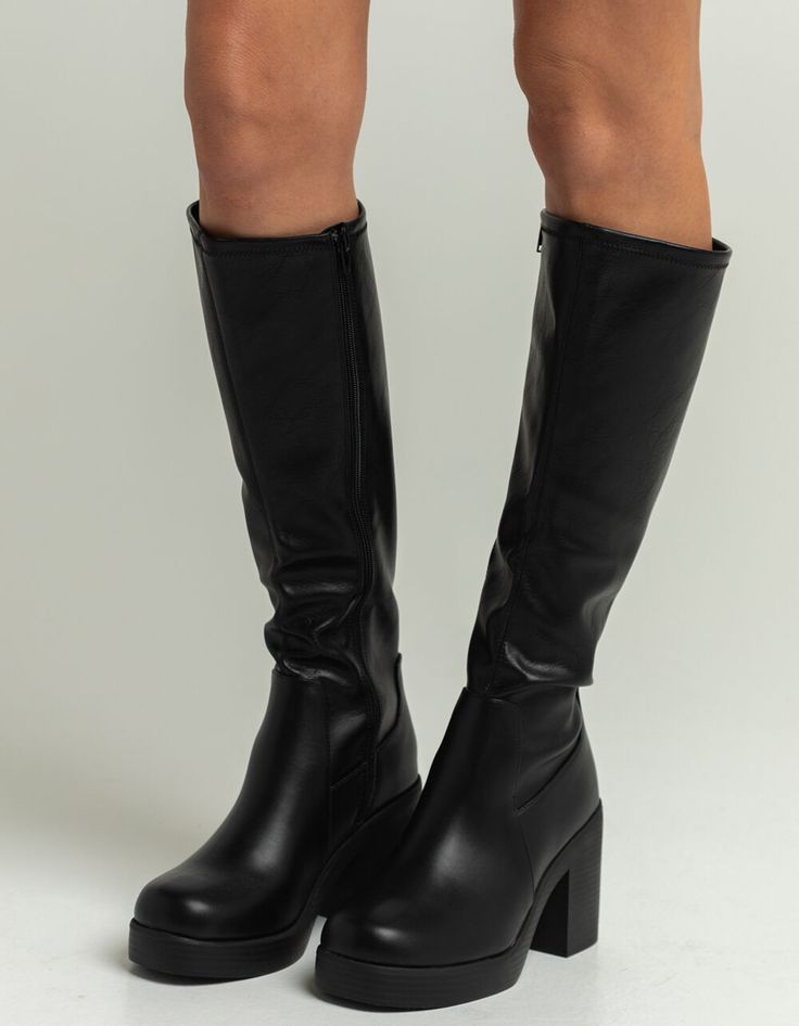 SODA Womens Knee High Boots - BLACK | Tillys 90s Boots, Dr Shoes, Black High Boots, Soda Shoes, Black Knee High Boots, Black Knees, Womens Knee High Boots, Boots Knee, Jean Grey