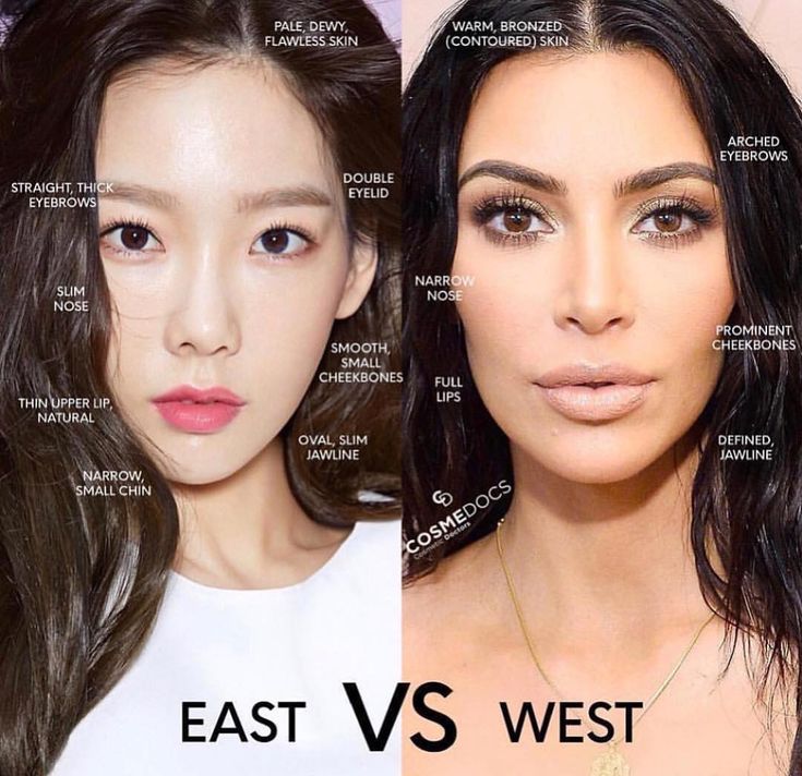 Best of Plastic Surgery on Instagram: “East vs West... Which do you prefer? . When it comes to facial aesthetics, there are vast differences in preferences and goals. Whilst…” Western Standard Of Beauty, Beauty Standards In Korea, Korean Makeup On Westerners, Korean Beauty Aesthetic, Face Topology, Korean Beauty Standards, Korean Makeup Tips, Korean Beauty Tips, Facial Surgery