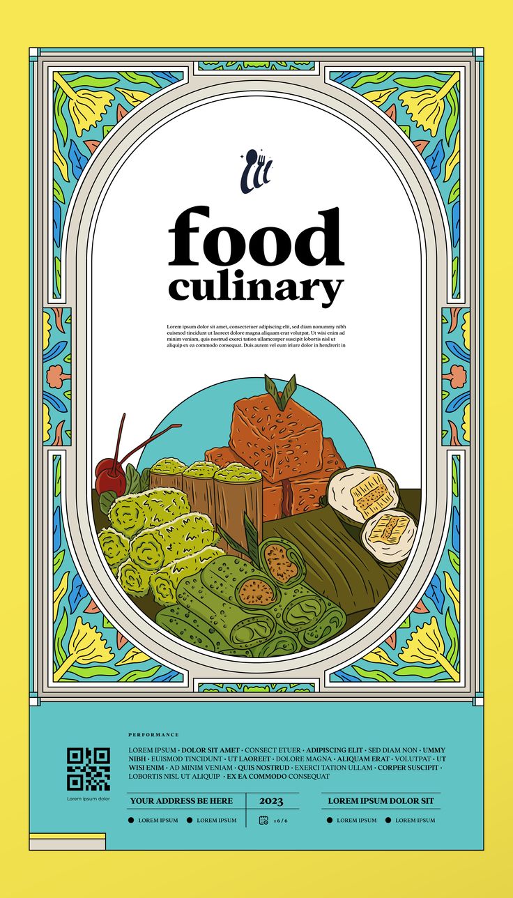 a poster with food on it and the words'food culinary '