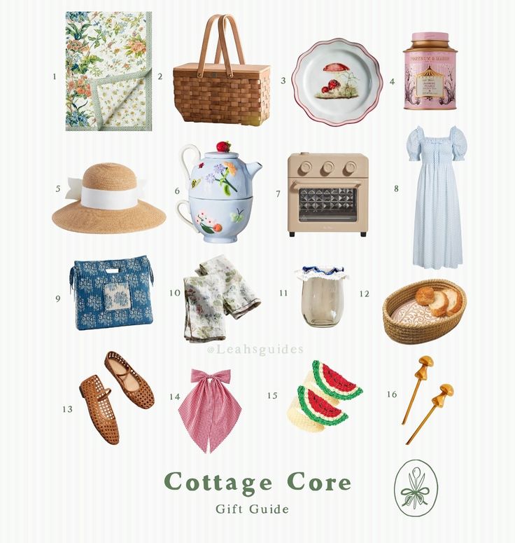 the cottage core gift guide is filled with vintage items