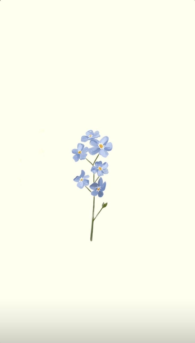 some blue flowers are in the middle of a white background and there is no image on it