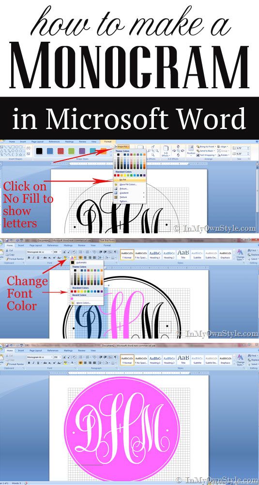 an image of how to make a monogram in microsoft word with the text'how to make a monogram in microsoft word '