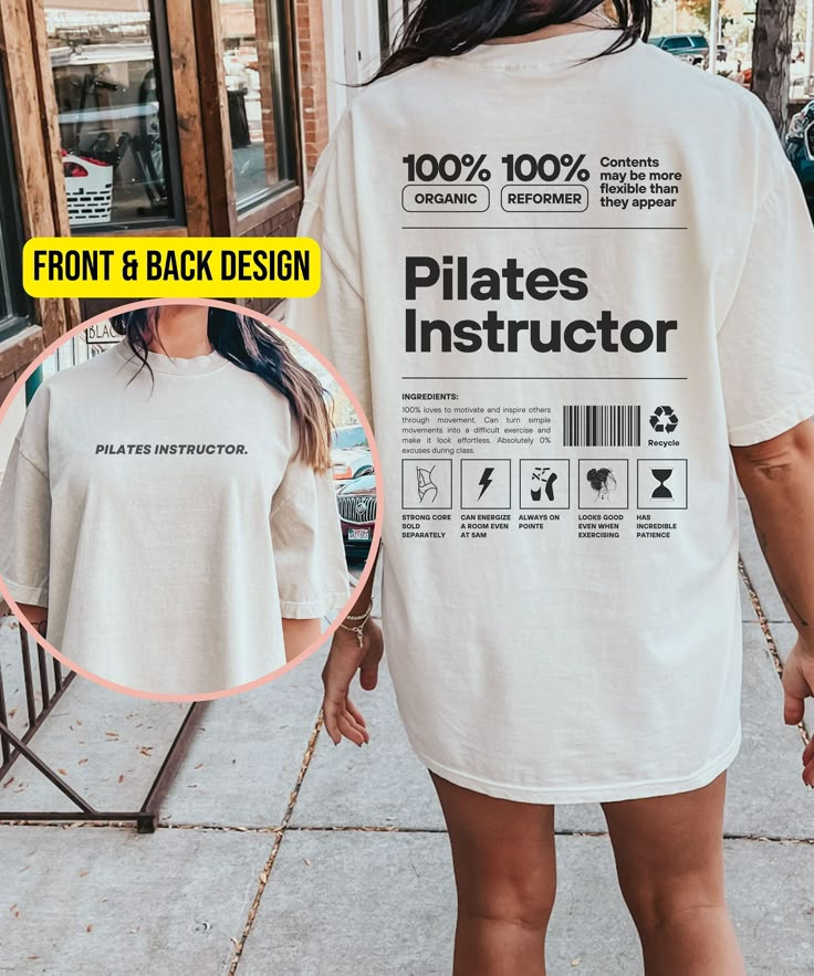 Know someone who teaches pilates or is a pilate lover? Get them this funny, definition pilates t shirt! It's a perfect gift for the holidays. Our heavy blend shirts are made from 100% ring spun cotton and are double stitched on all seams as well as pre-shrunk for superior product durability. This shirt has a relaxed fit. For an oversized, dress look, please size up twice. Purchase does not include photo props. ⭐Shipping ⭐ All of our products have free shipping. Our goal is to ship your order out Yoga T Shirt, Funny Gym Tshirts, Pilates Workout Clothes, Pilates Shirt, Pilates Quotes, Pilates Outfits, Gym Tshirt, Pilates Outfit, Studio Pilates