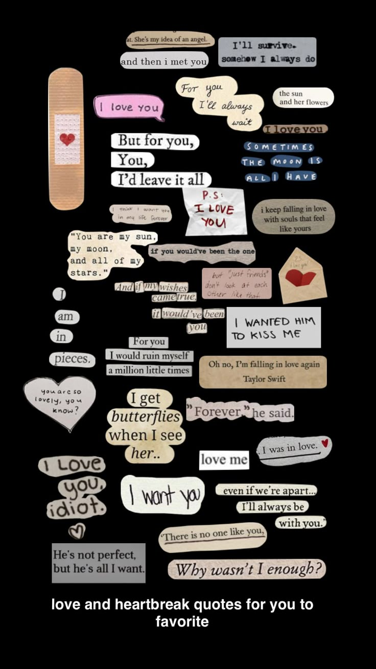 a bunch of different types of words and phrases on a black background with the caption love and heart break quotes for you to write