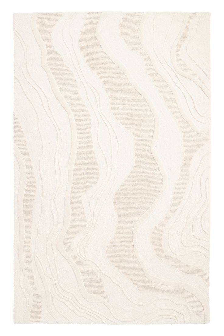 White Swirl Wool Carpet | By-Boo Soil | Dutchfurniture.com Cream Rug Soft, Rug Art Minimalistic, Living Room Viscose Rug, Ivory Tufted Rug, Neutral Rug 5x7, Neutral Area Rugs Over Carpet, Neutral Area Rugs In Living Room Cozy, Silk Rug Ivory, White Bedroom Furniture Area Rugs