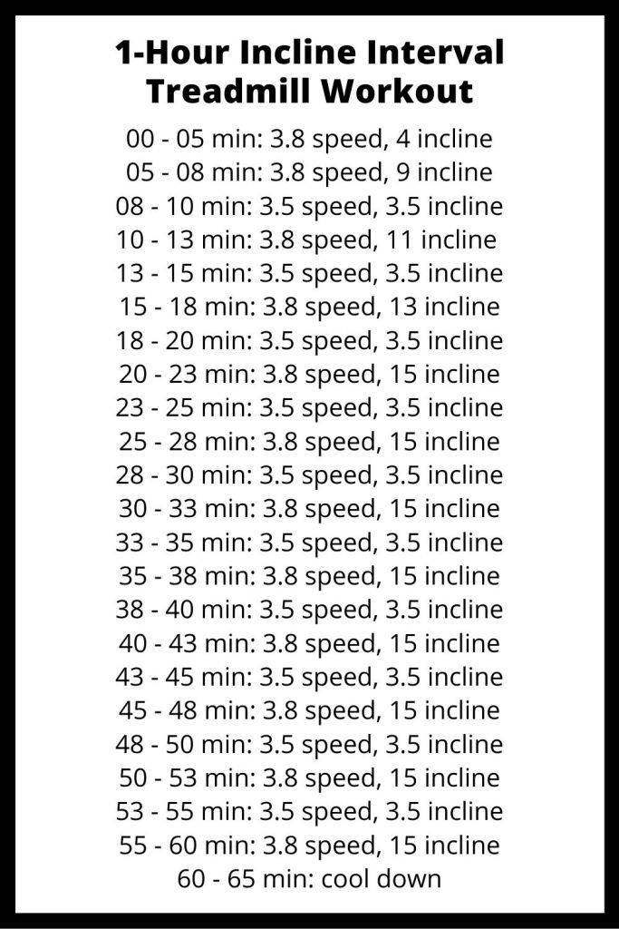 a printable workout sheet with the instructions for how to use treadmills and speed