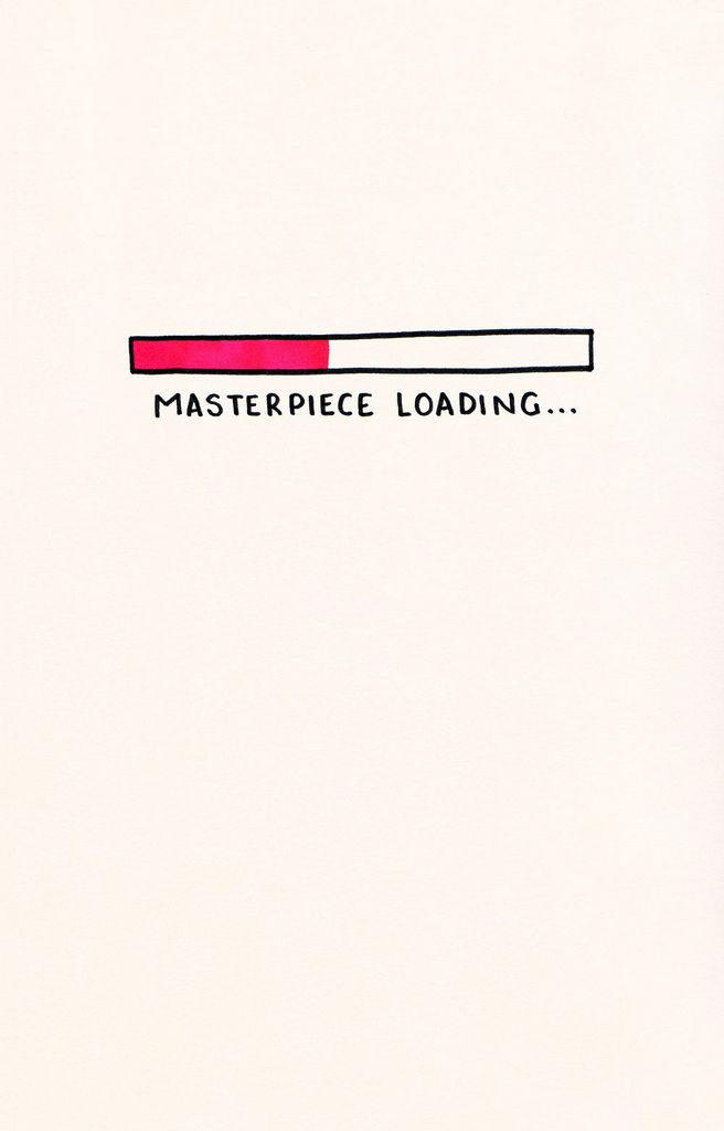 a piece of paper with the words masterpiece loading on it