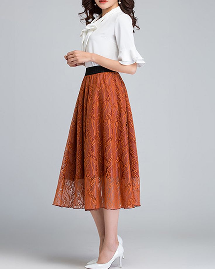 * A midi skirt with elastic waist. * Made of quality lace fabric and soft lining. * Can custom make waist size and skirt length. * Material: 90% polyester, 10% spandex * Size: True to US size, US 0-US 20 are available, you can let us know your usual size and height in your order. * Shipping: Free shipping Processing time : 5-7 Business days Delivery time : 7-20 Business days Tracking number available If you need rush order or expedited shipping, please let us know, thanks. Lace Patchwork Maxi Skirt, Chic Lace Lined Maxi Skirt, Elegant Summer Skirt With Lace Patchwork, Chic Lace Patchwork Skirt, Elegant Long Skirt With Lace Patchwork, Spring Lace Trim Midi Skirt, Flowy Lace Maxi Skirt In Chic Style, Chic Flowy Lace Maxi Skirt, Chic Tiered Lace Skirt