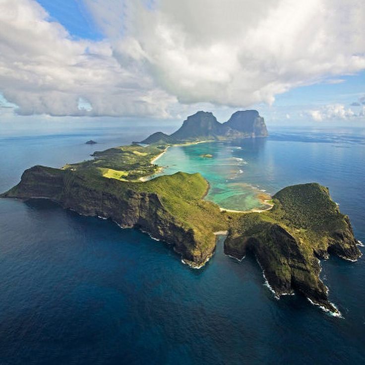 an island in the middle of the ocean