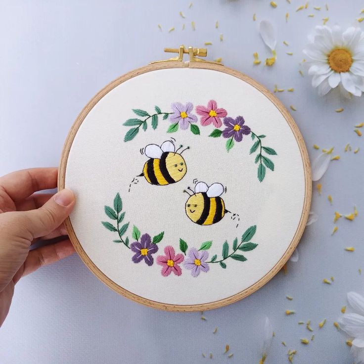 Say hello to my new embroidery pattern. 🤗 It’s a joyful creation with adorable bees buzzing among colorful flowers.🐝🍯🪻 I designed this pattern to be easy for beginners to stitch. I’m also including a photo tutorial of the embroidery techniques I used, so you’ll have everything you need to stitch the pattern easily and have the techniques handy. Happy stitching 🪡 For the Happy Bees embroidery pattern and more, visit my Etsy shop, StarryNeedleWork. #embroiderytechniques #embroiderypattern #... Bees Embroidery, New Embroidery, Bee Embroidery, Needle Work, Embroidery Techniques, Photo Tutorial, Embroidery Pattern, The Happy, Colorful Flowers