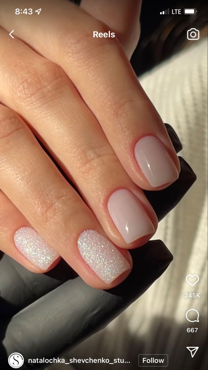 Unghie Sfumate, Blinding Lights, Milky Nails, February Nails, Light Nails, Simple Gel Nails, Cute Gel Nails, Her Nails, Short Acrylic Nails Designs