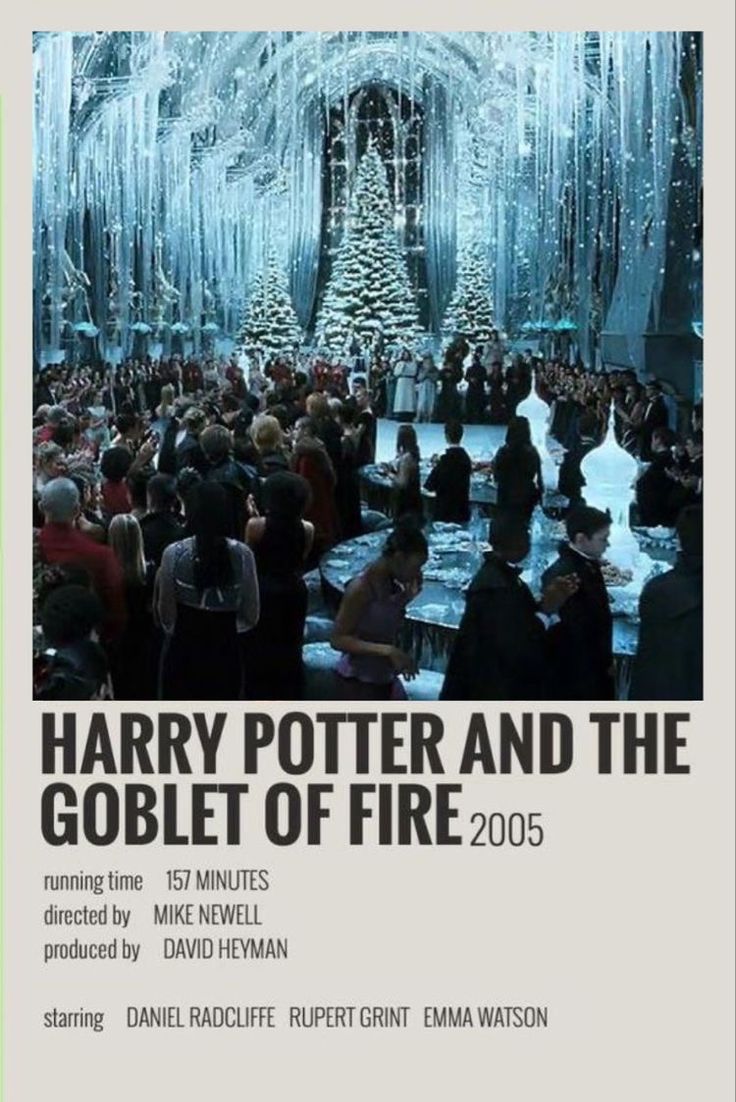 the poster for harry potter and the goblet of fire, with an image of people