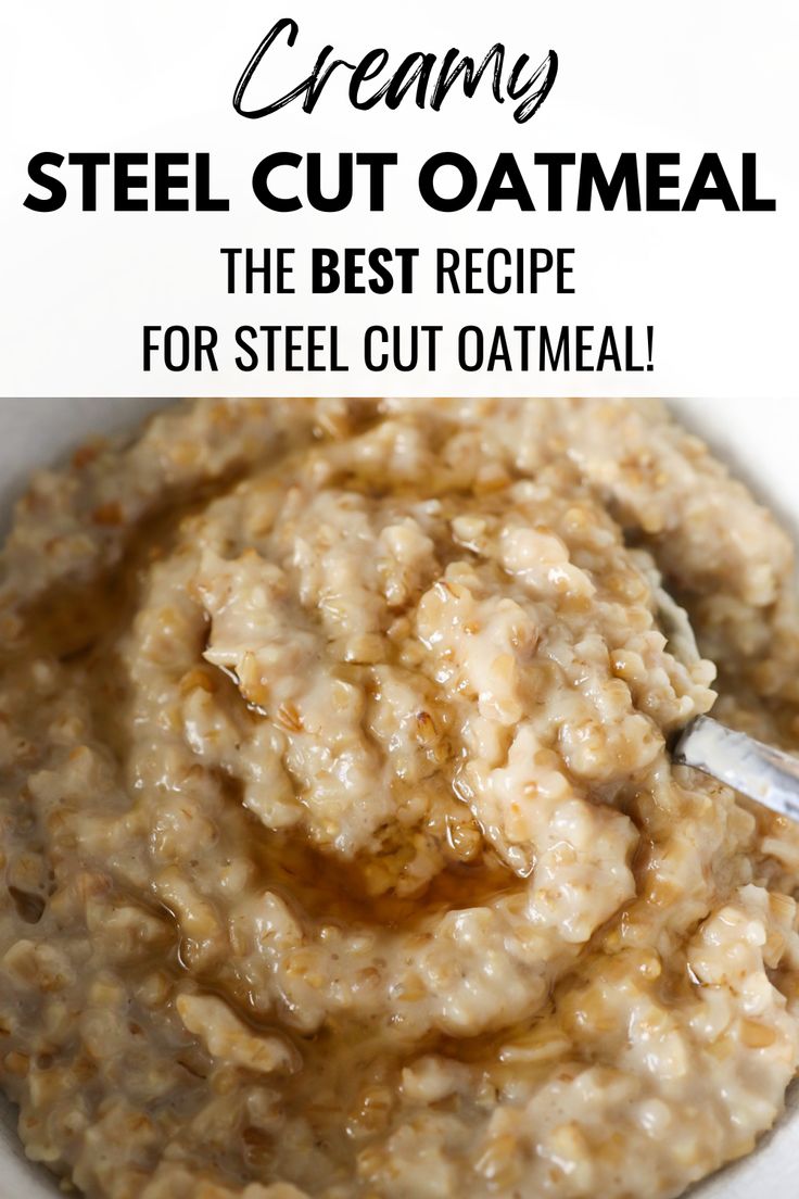 close up picture of thick, creamy, steel cut oatmeal with pure maple syrup drizzled on top. Best Steel Cut Oats Recipe, Steal Cut Oats Recipes Overnight Oatmeal, Quick Steel Cut Oats Recipes, Baked Steel Cut Oatmeal Recipes, Steal Oats Recipes, Healthy Steel Cut Oats Recipe, Steel Oats Recipes, Stove Top Oatmeal Recipes, Creamy Oatmeal Recipes