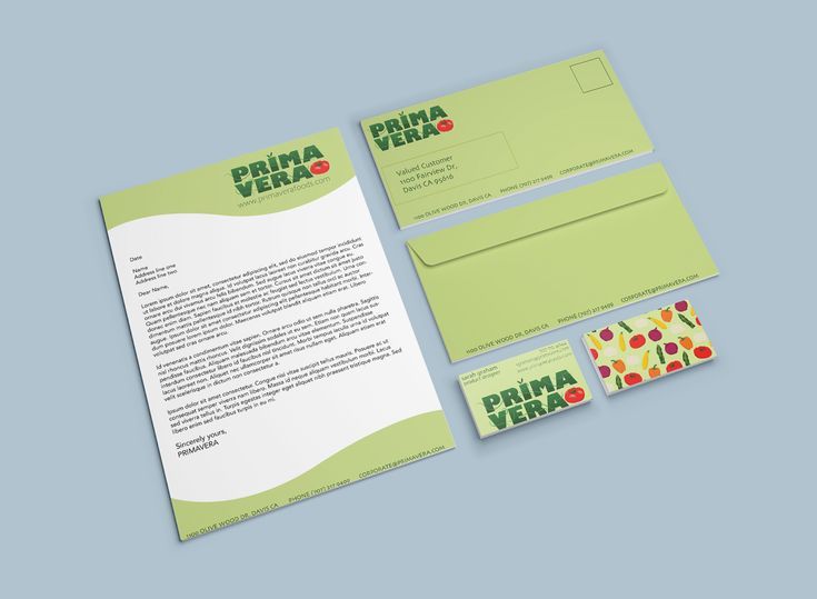 the business card and letterhead design for prima verita, which has been designed to look like an apple