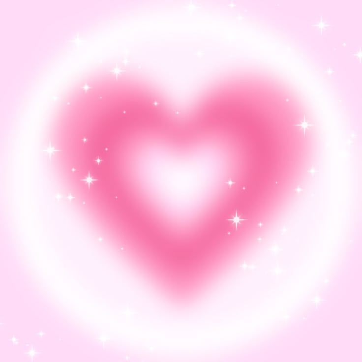 a pink heart with stars in the background