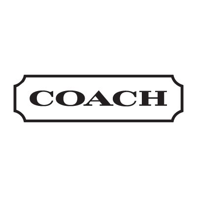 the word coach written in black and white on a white background with an ornate border