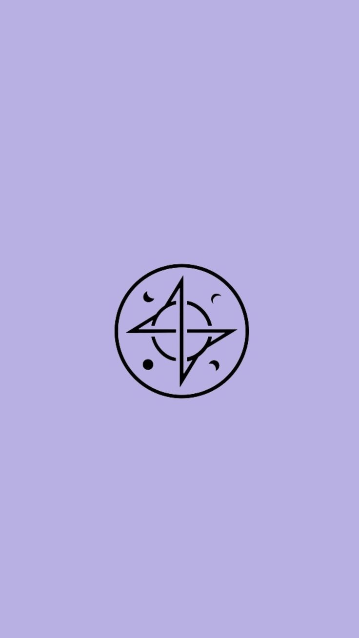 a black and white drawing of a compass on a purple background with the words,