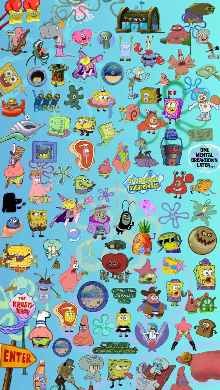 a bunch of stickers that are on the back of a cell phone, and in front of a blue background