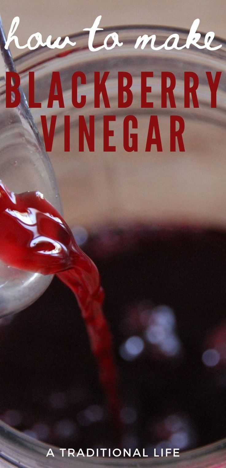 how to make blackberry vinegar in a glass jar