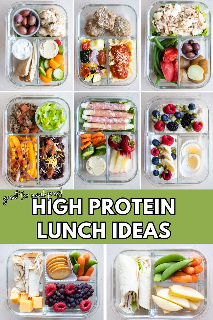 an image of high protein lunch ideas