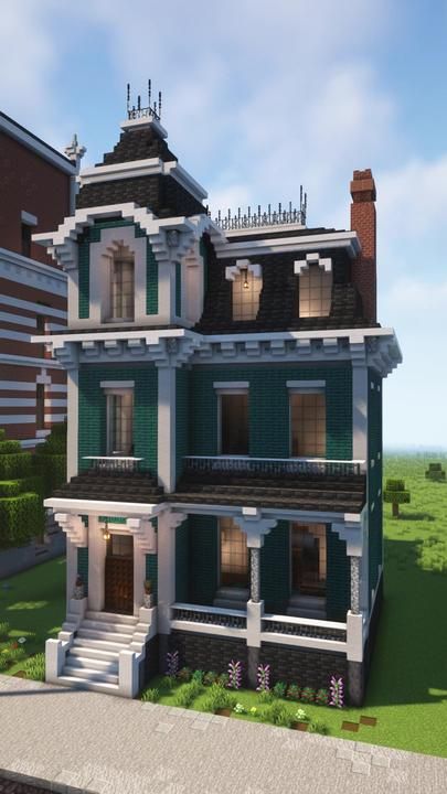 an image of a very large house in minecraft