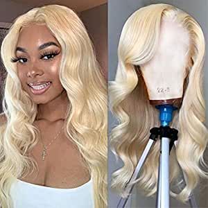 #wigs. Blonde Body Wave Lace Frontal 100% Brazilian Virgin Human Hair Wig With Pre-Plucked Baby Hair. Check here for more details about cap size, wig length, available colors, and other features. Blonde Body Wave, Best Lace Wigs, Brazilian Hair Wigs, Wig Styling, Real Hair Wigs, Long Hair Wigs, Curly Bob Wigs, Virgin Hair Wigs, Blonde Lace Front Wigs