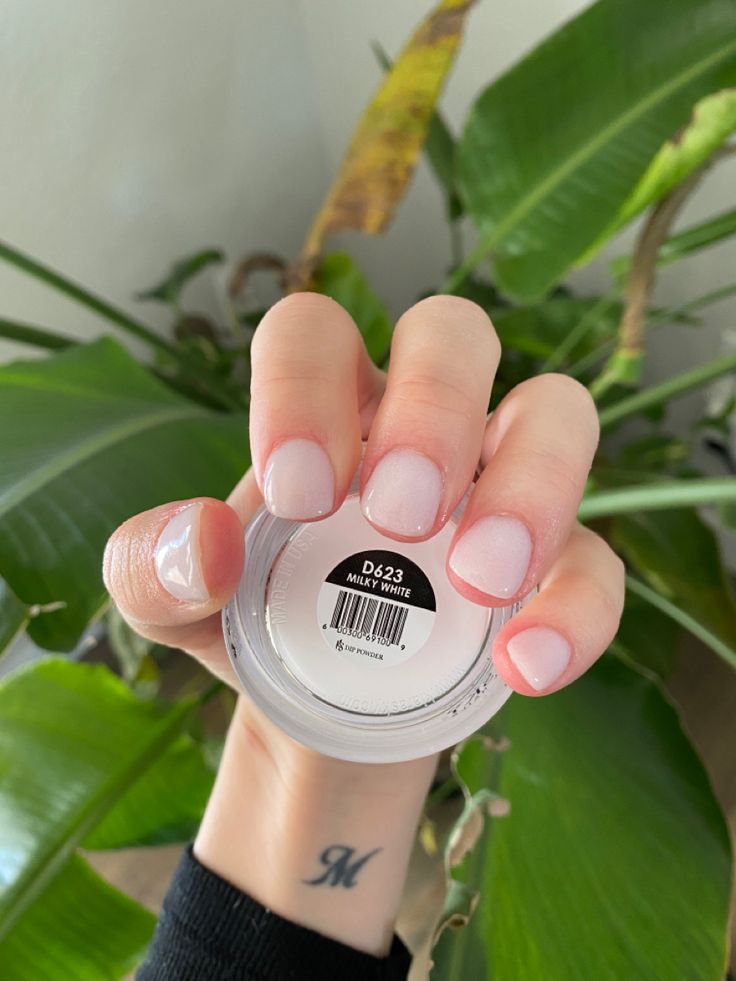 Sns Milky Nails, Kira Sky Dip Powder, Milky White Dip Powder Nails Sns, Milk Bath Nails Dip Powder, Dip Powder Milky White, Dip Powder Nails By Skin Tone Range, Milky White Nails Sns, Milky White Nail Dip Powder, Dip Milky Nails