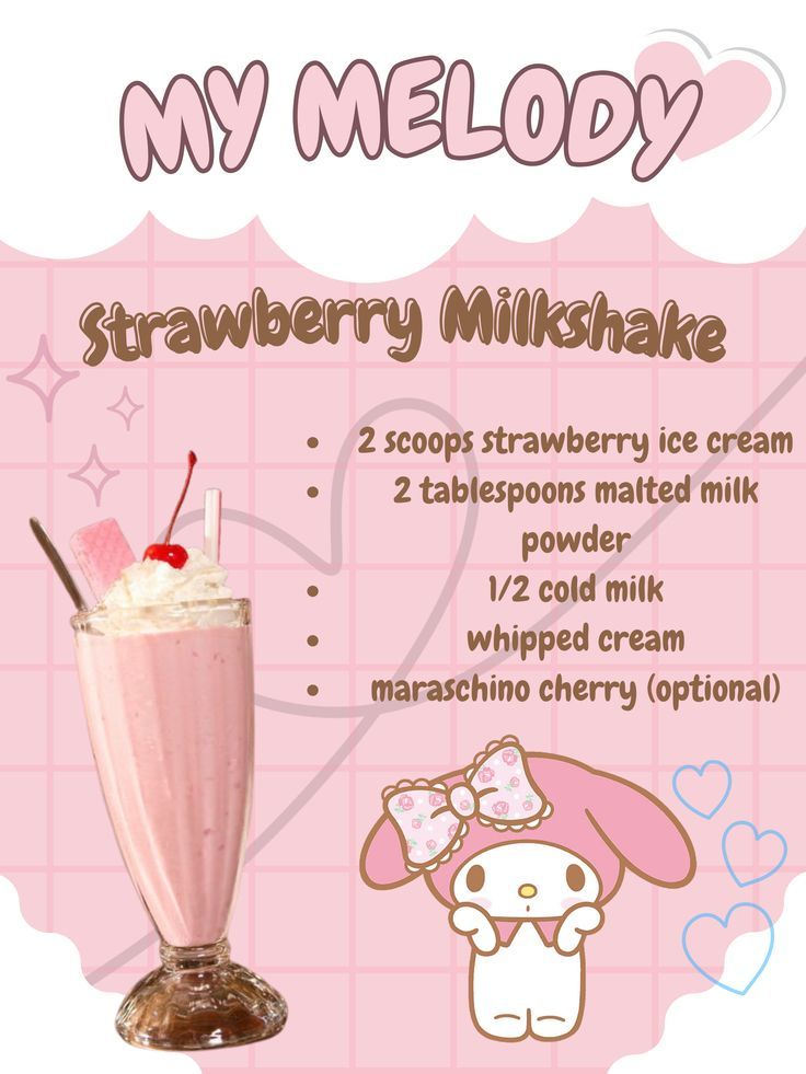 strawberry milkshake with whipped cream and toppings on top, in front of a pink background