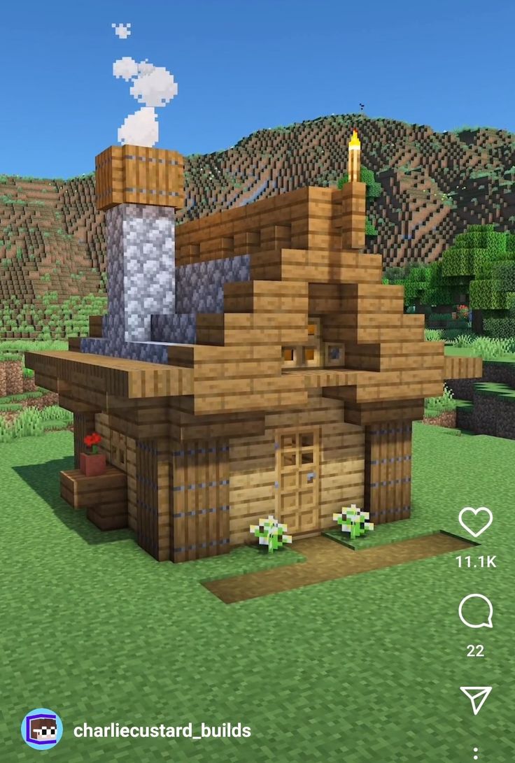 an image of a house in minecraft