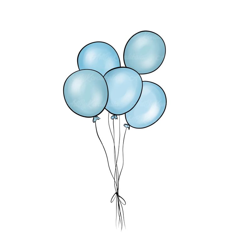 a bunch of blue balloons floating in the air