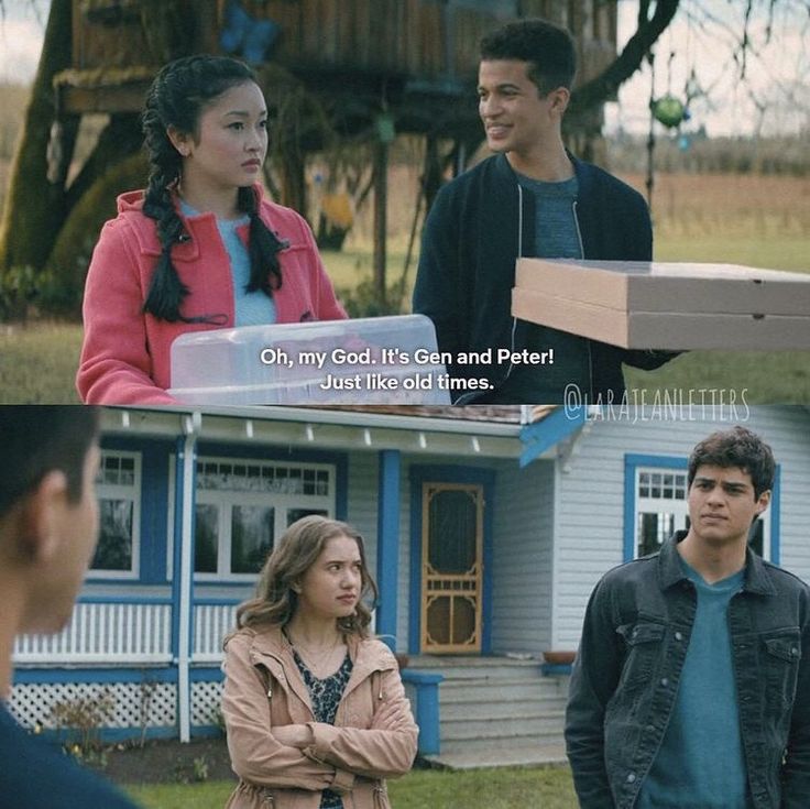 two people standing in front of a house with the caption that reads, oh my god it's god and peter just like old times