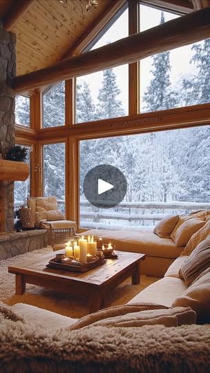 Sunroom Fireplace, Cabin Life, Cozy Cabin, Christmas Pictures, Farm Life, Log Cabin, Cozy House, The Good Place, Fireplace