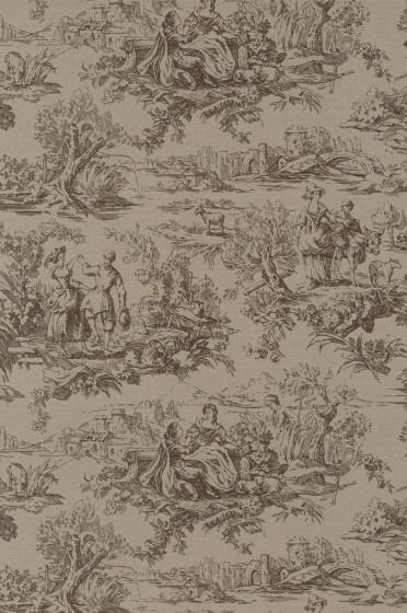 an old fashioned wallpaper with many different scenes