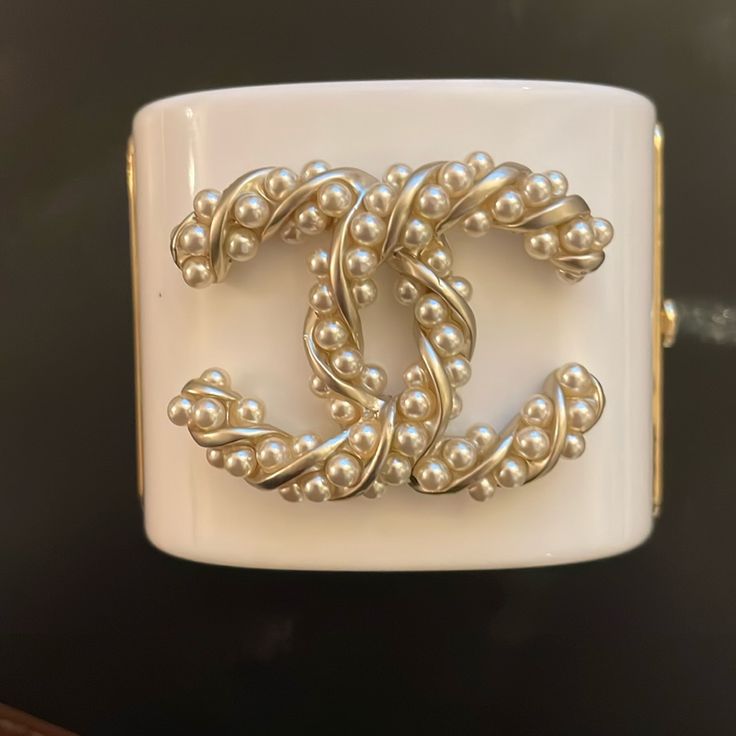 Beautiful Chanel Cuff Bracelet, Never Worn Still In Box. Perfect For Summer Outfits! Chanel Cuff Bracelet, Chanel Cuff, Chanel Bracelet, Chanel Pearl, Pearl Cuff Bracelet, Pearl Cuff, Chanel Pearls, Bracelet Pearl, Chanel Accessories