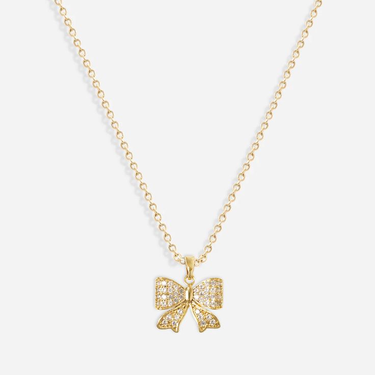 Shine bright with our Iced Bow Necklace! Made with 18k gold plating, this necklace features a charming bow design and sparkling cubic zirconia accents. Elevate any outfit with a touch of elegance and playfulness. * Colour - Gold * Made with luxury 18k Gold plated Stainless Steel * Chain Length: 40-45cm (16-18in) Party Jewelry With Diamond Bow, Party Diamond Bow Jewelry, Sephora Skin Care, Bow Necklace, Pink Jewelry, Neck Chain, Jewelry Lookbook, Cute Necklace, Bow Design