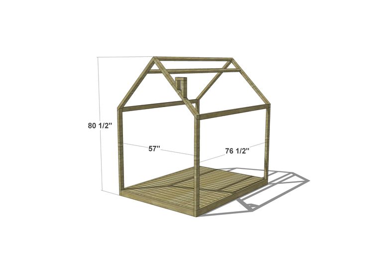 DIY Furniture Plans // How to Build a Full Sized House Bed | Diy