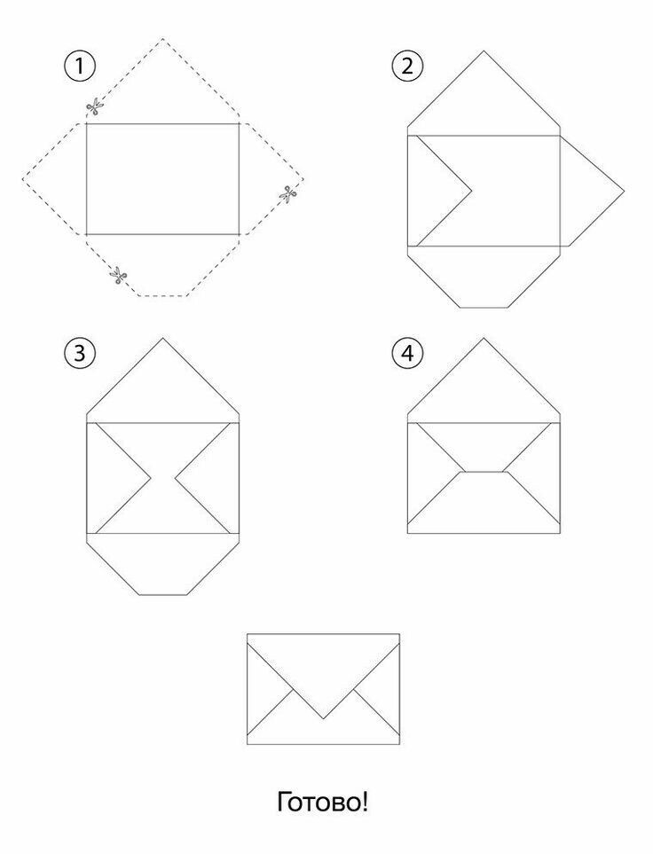 how to make an origami envelope step by step instructions for kids and adults