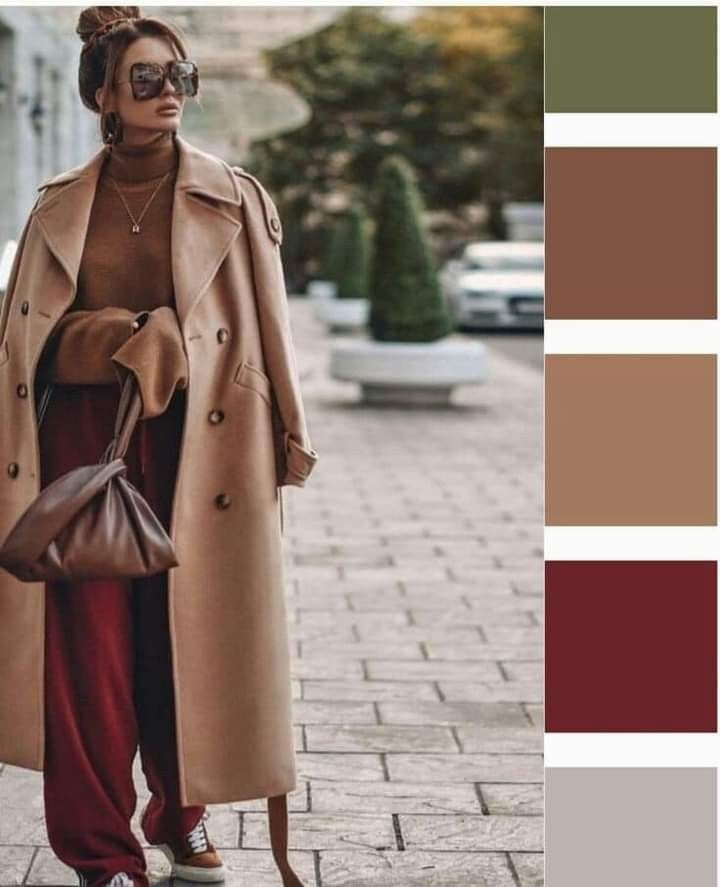 Camel Color Combinations, True Autumn Outfits, Camel Color Palette, Color Matching Clothes, Deep Autumn Palette, Autumn Color Palette Fashion, Deep Autumn Color Palette, True Autumn, Color Outfits