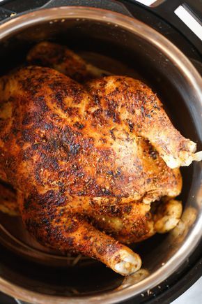 a whole chicken in an instant pot on the stove