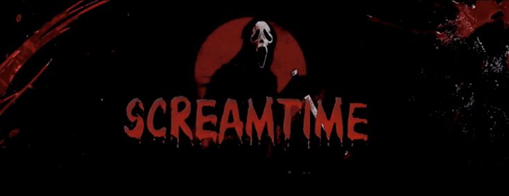 the screamtime logo is shown in red and black