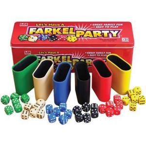 an image of a party game with dices and games in the box for sale