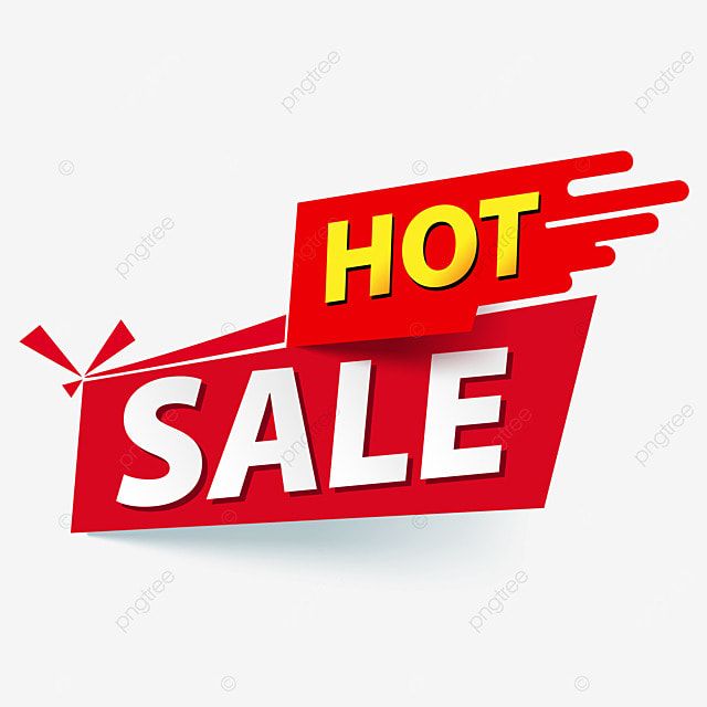 a red sale sign with the word hot sale on it and an arrow pointing up