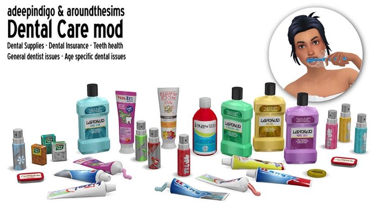 an advertisement for dental care products with a woman's face in the background