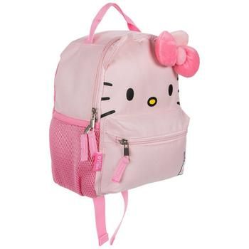 Dimensions: 10.75" x 8.5" x 6.5" Strap Drop Length: 10" - 14" Material: Fabric Color: Pink, Black, White & Yellow Age Grade: 3+ Quantity: 1 Be prepared for a fun day out by using this Hello Kitty Mini Backpack! This adorable backpack features Hello Kitty with a plush pink bow by one of her ears. She is peeking over a zipper pocket embellished with a milk bottle applique that has a striped straw inside of it. The padded straps are adjustable, allowing for a comfortable fit. Fill it with wrapped s Hello Kitty Backpack, Plush Backpack, Home Office Accessories, Cute Backpacks, Family Outing, Mini Backpack, Tumbler With Straw, Frame Decor, Pink Bow