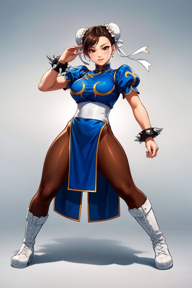 Chin Li Costume, Chin Lee Street Fighter, Chun Li Street Fighter Costumes, Chun Li Halloween Costume, Female Video Game Characters Costumes, Chun Li Street Fighter Cosplay, Chun Li Makeup, Chun Li Street Fighter Fanart, Chun Li Pose