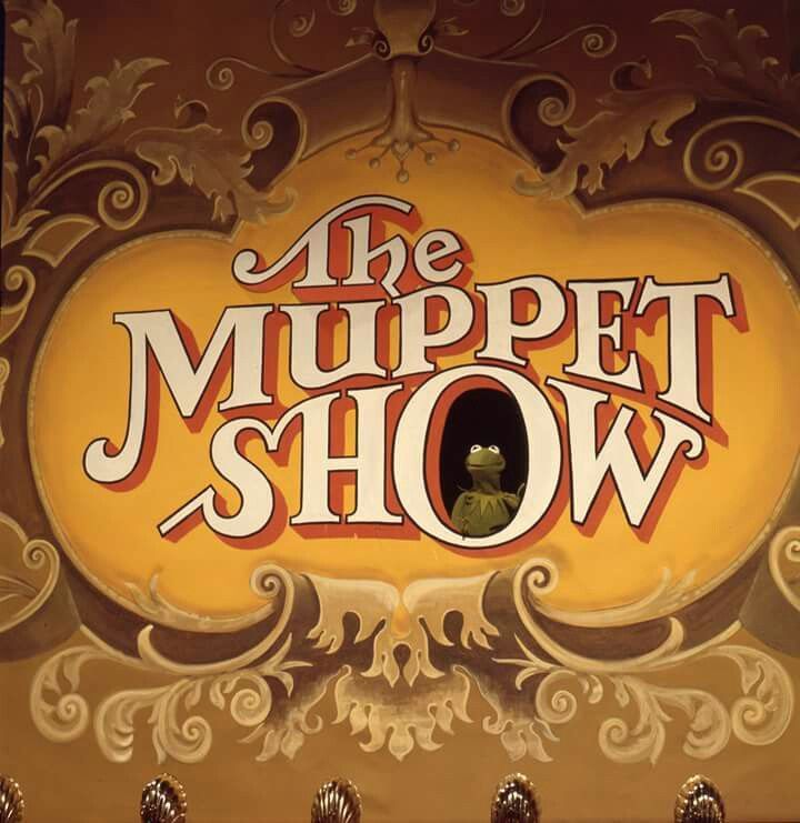 the muppet show logo on display in a museum