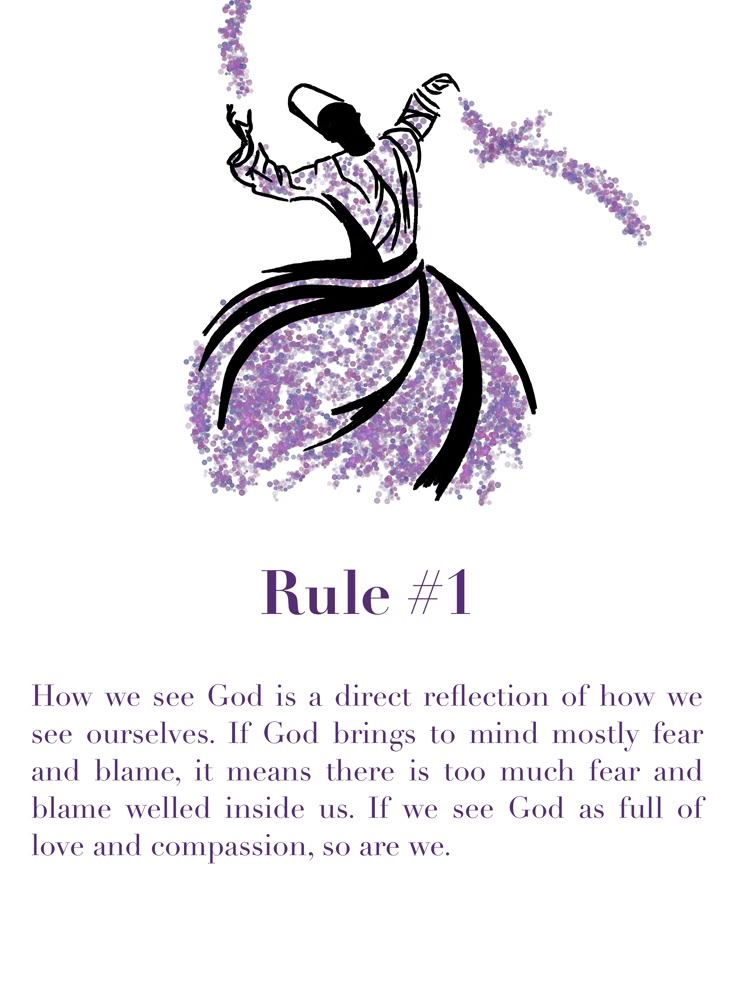 an image of a woman in a dress with the words rules 1