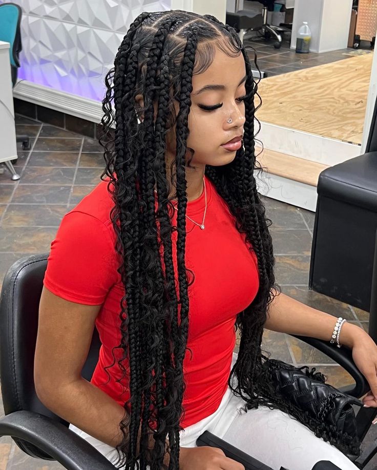 Short Box Braids Hairstyles, Big Box Braids Hairstyles, Goddess Braids Hairstyles, Box Braids Hairstyles For Black Women, Cute Braided Hairstyles, Cute Box Braids Hairstyles, Quick Braided Hairstyles, Braided Hairstyles For Teens, Protective Hairstyles Braids