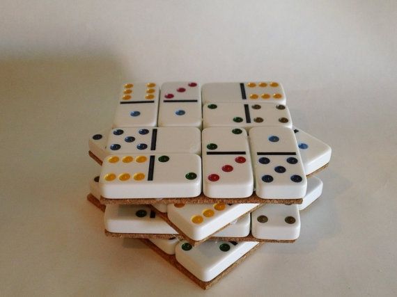 a stack of dominos sitting on top of each other