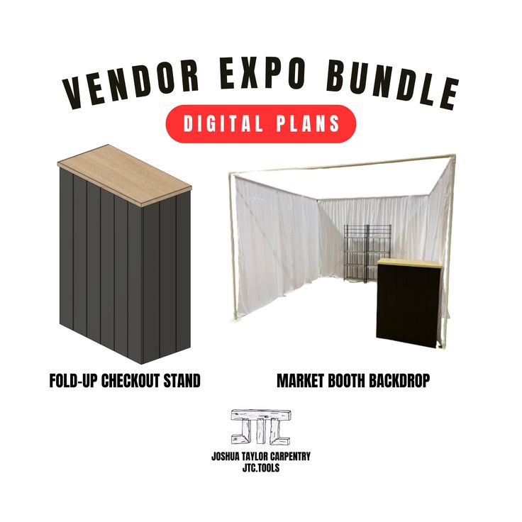 the vendor expo bundle includes several different types of stands and booths, including one for sale